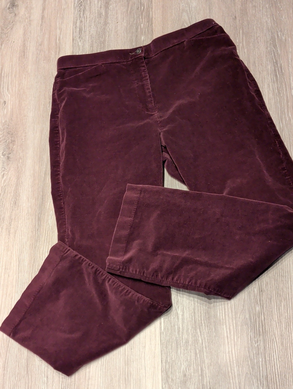 Northern Reflections Plum Purple Corduroy Straight Leg Pants - Size 12 Petite